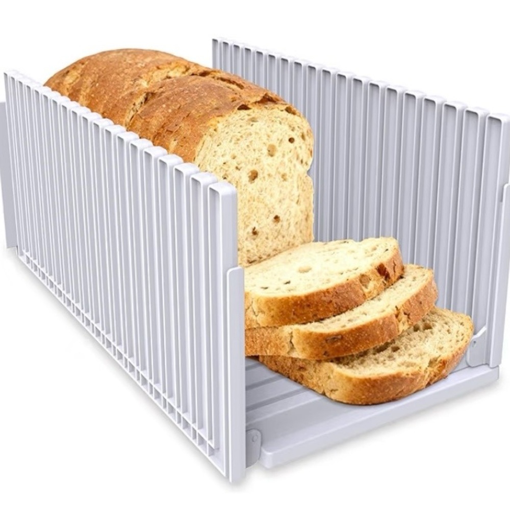 NEW - Bread Slicer for Homemade Bread, Adjustable Thickness Slicing Guide